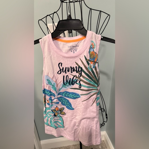 Vera Bradley Tops - NEW Vera Bradley Rain Forest Canopy Floral Pajama Tank Top Extra Small XS Purple